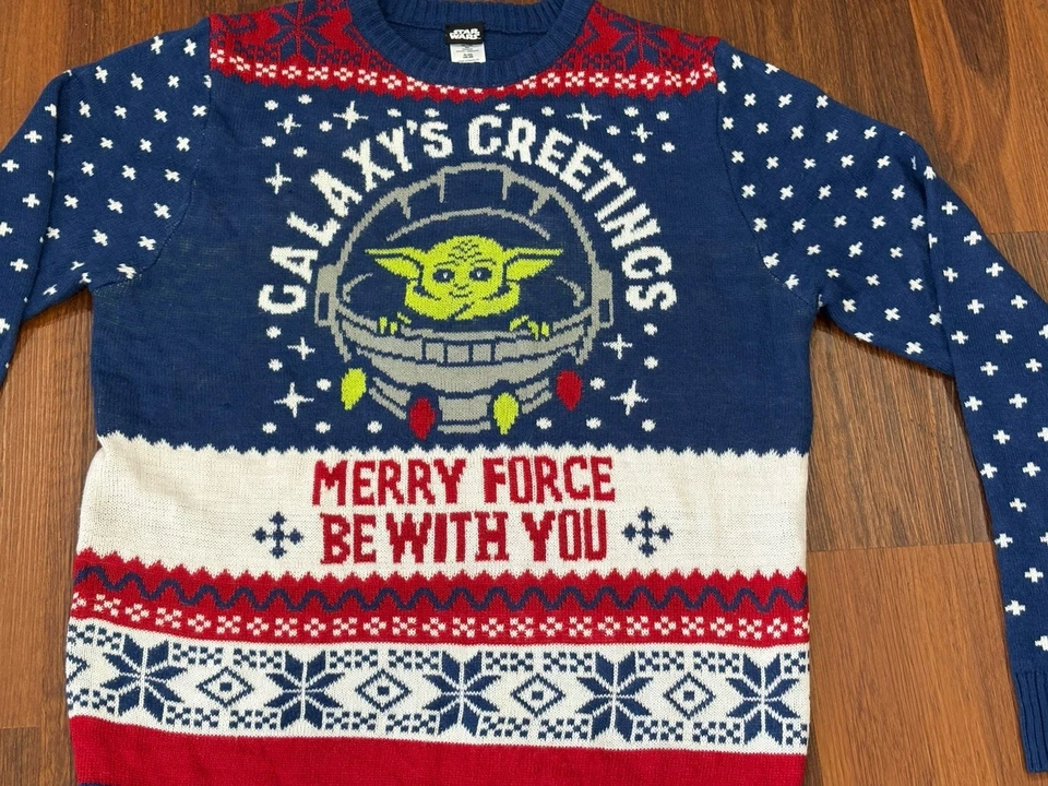 Suéter Star Wars Navidad Galaxia Saludo Feliz Fuerza Estar Contigo Suéter XL Foto 2 de 4