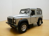 Land Rover Defender 90 Gris MéTallisé 1/24