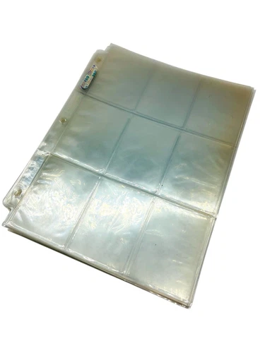 50 ULTRA PRO SILVER 9-POCKET Card Pages Storage Sheets Sports 3 Ring Binder 