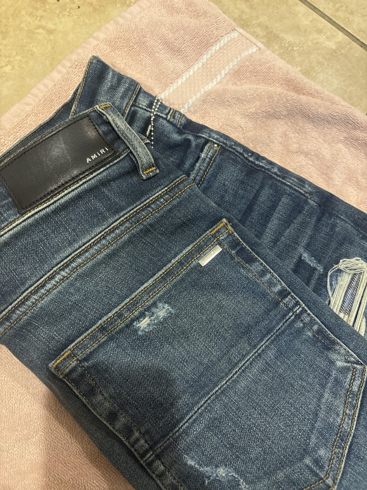 AMIRI Blue Thrasher Plus Jeans