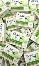 20 Mini Bars Dove Cream Beauty Bar Soap  Cucumber & Green Tea 0.88oz Travel Size