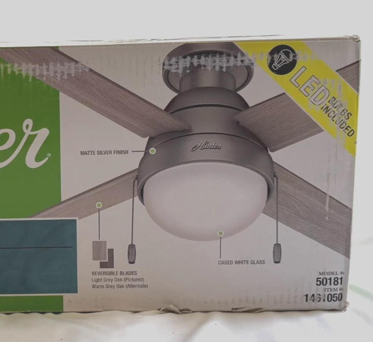Hunter 50181 44 Inch Indoor Ceiling Fan with Light Kit - New/Never Used - Image 2 of 4