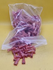 LOT OF 220-THOMAS  BETTS RED  22-18 AWG, 1/4" Tab Wide WIRE CONNECTOR RC 11-5