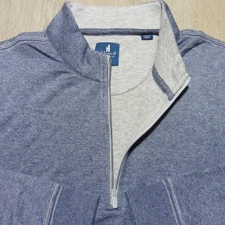 JOHNNIE-O Mens L LARGE SULLY HANKS PULLOVER NAVY BLUE LIGHTWEIGHT 1/4 ZIP