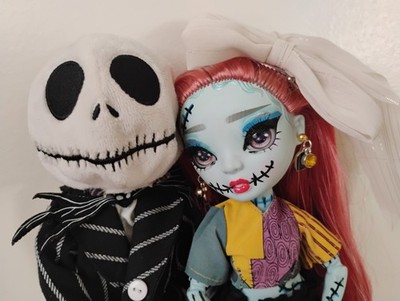 OOAK Nightmare Before Christmas Rainbow/Shadow High Custom Jack and Sally Dolls 