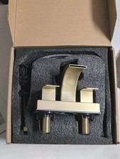 Gold Widespread Bathroom Sink Faucet Dual Handles 3 Holes Lavatory Mixer Tap