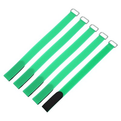 5Pcs Battery Tie Down Straps 1x12'' Nylon Hold Down Hook Loop Straps, Green