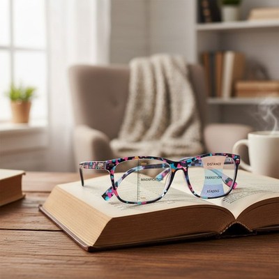 Lightweight Multifocus Reading Glasses for Women - Stylish Blue Light Protection