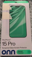 onn. Protect Onn Glass Screen Protector for iPhone 15 Pro Open Box