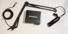 PreSonus Studio 24c Audio Interface with Audio-Technica AT2020 Mic, cable  Boom