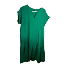 Talbots L green dress preowned