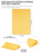 12-Pack Linen Iron-on Patches Fabric Repair Kit for Clothing Shirts Pants Dre...