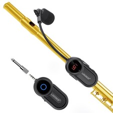 UHF Wireless Flute Microphone System: Wind Music Instruments Microphone Recei...