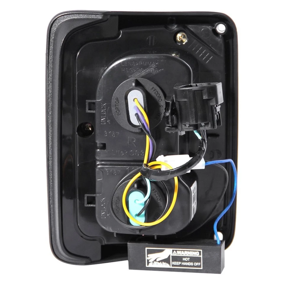 For Jeep Wrangler JK 18 Driver & Passenger Side Chrome/Smoke LED Tail Lights Foto 2 de 3