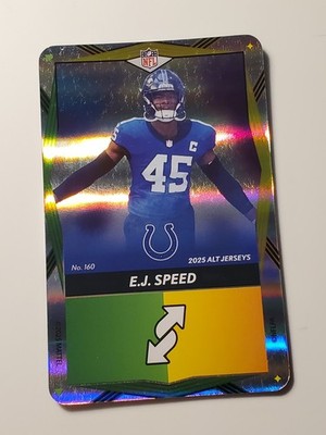 2025 Uno Elite Alt Jerseys DUAL YELLOW/GREEN FOIL - #160 E.J. SPEED