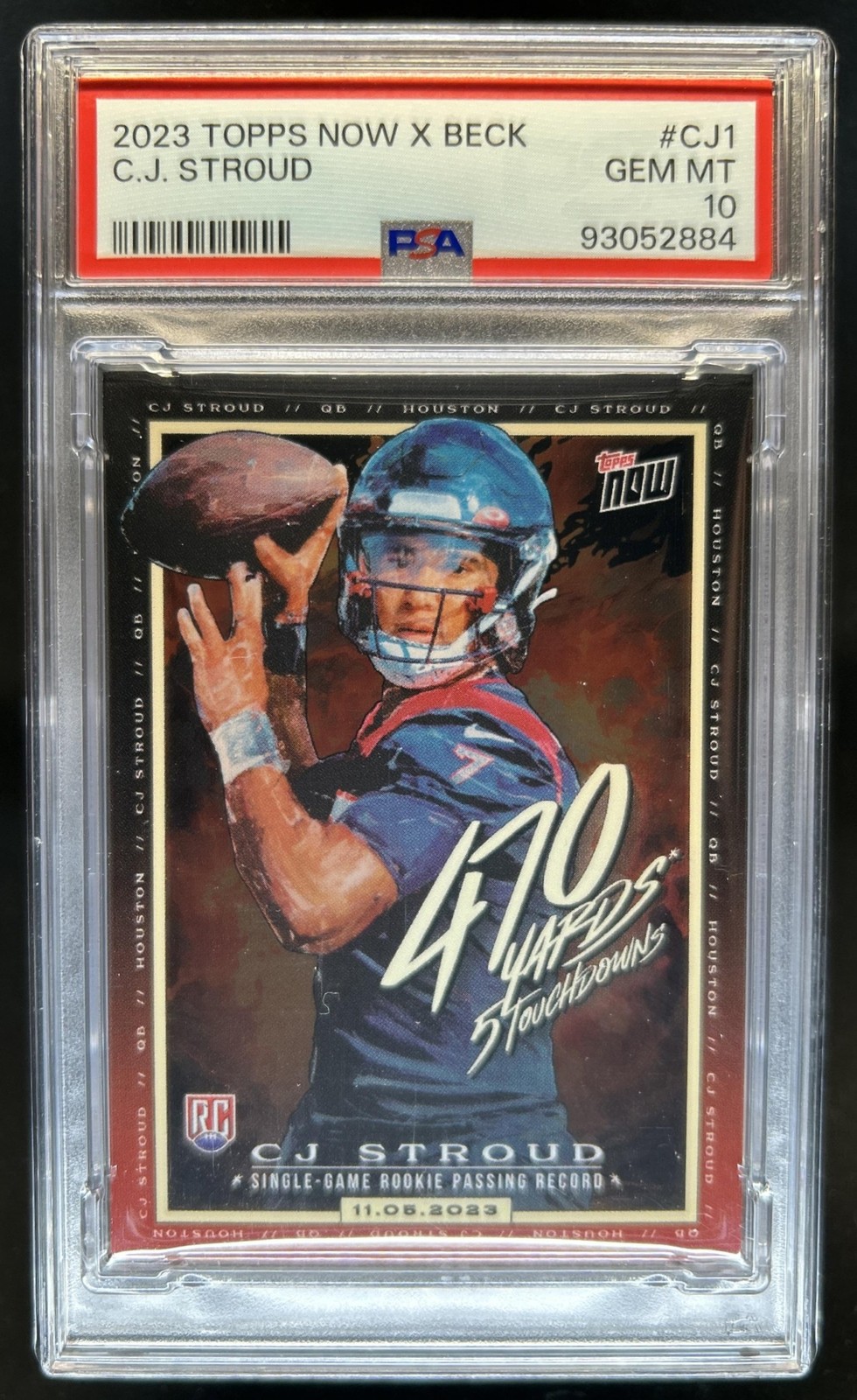 2023 Topps Now CJ Stroud Rookie RC #CJ1 Texans PSA 10 GEM MINT view 1
