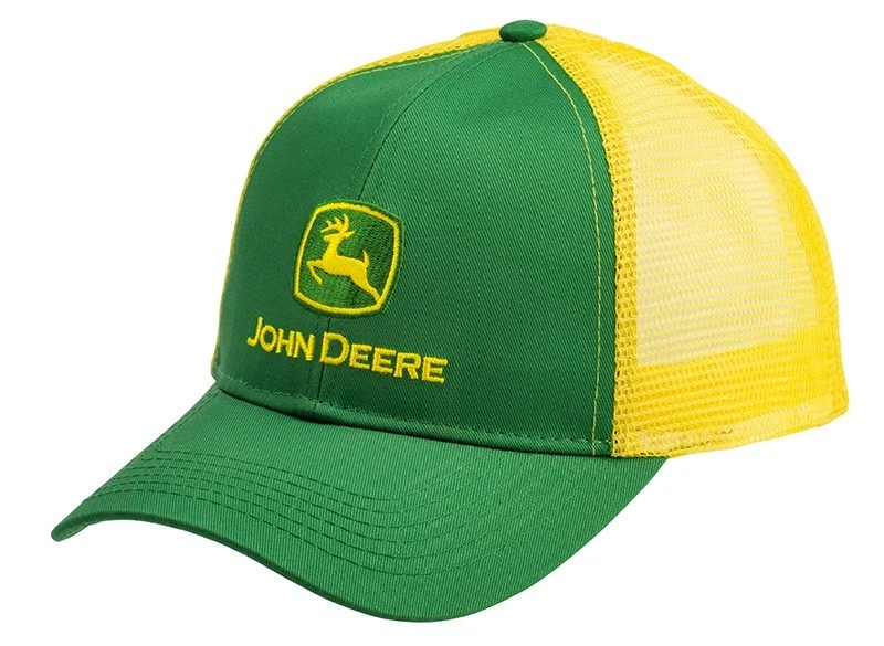 Genuine John Deere Cap Mesh Back Green & Yellow Hat MC13080277YW Trucker