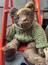 Handmade Mohair Teddy Bear 'Franklin' Cozy sweater  Heartfelt Family Story