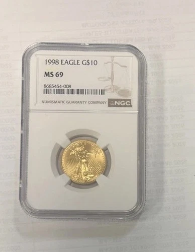 1998 1/4 oz Gold American Eagle $10 NGC MS69