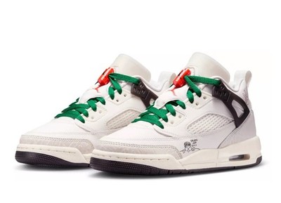 Jordan Spizike Low 6.5Y   fits Women s size 8 Sail/Black/Pine Green/Orange