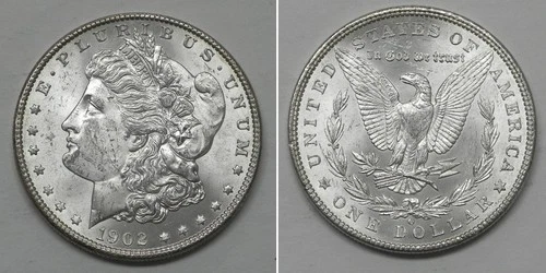 X7612  1902-O Morgan Dollar, Choice BU