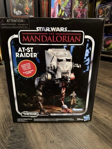 Star Wars Vintage Collection Mandalorian AT-ST Raider Figure Vehicle Hasbro NEW!