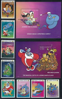 Sierra Leone - 1981 8v. + 2 S/S Disney Aladdin Christmas | eBay