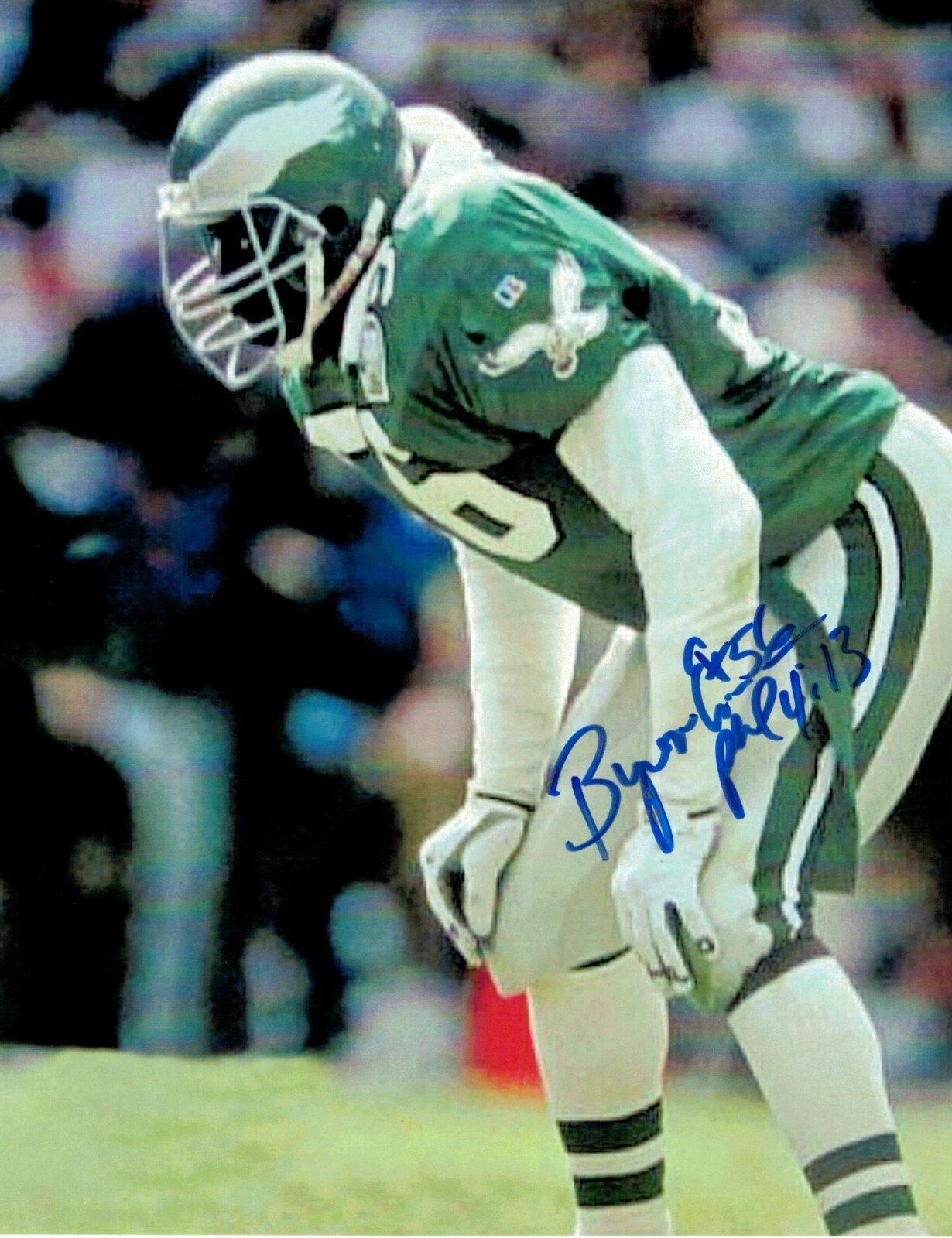 Byron Evans Philadelphia Eagles Autograph 8x10 APE COA