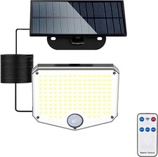Solar Lights for Outside, 153LED 3Modes Split Motion Sensor Outdoor Lights
