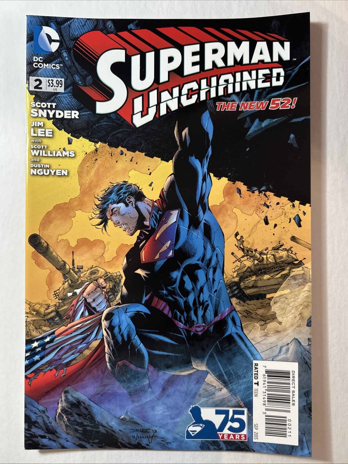 Superman Unchained #2 (2013) Dc 52 Comics Scott Snyder ~ Jim Lee 🔥