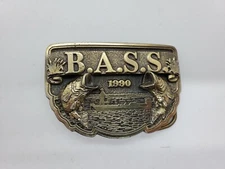1990 Bassmasters Anglers Sportsman B.A.S.S. Belt Buckle Exclusive Vintage
