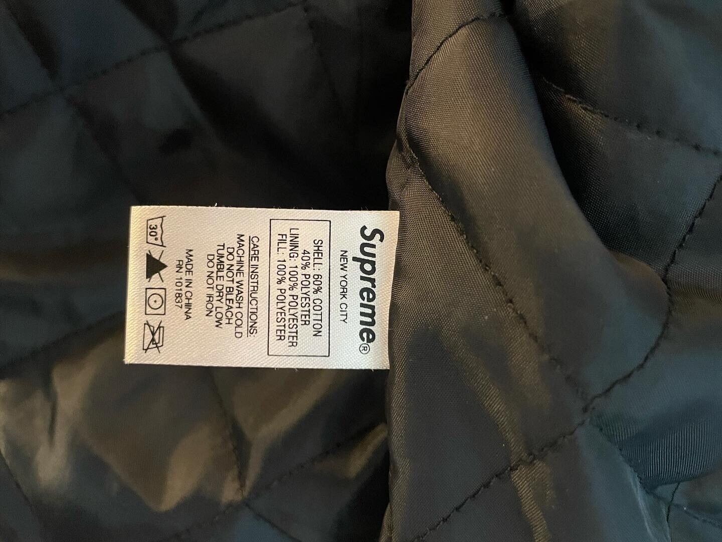 supreme dragon work jacket fw18 size large black limited