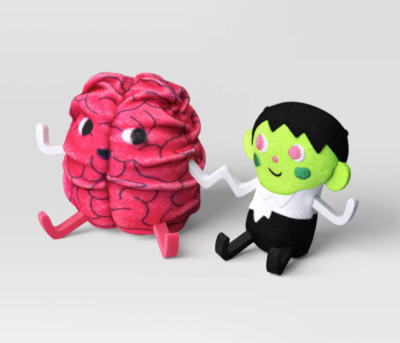 Target Hyde and Eek! 2024 Duo ~ Zombie & Brain ~ Halloween Felt ~ NEW