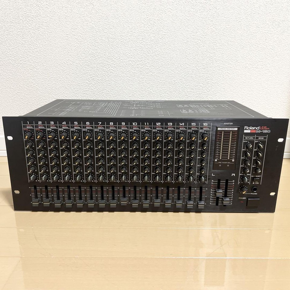 Roland M160 Stereo Line Mixer Rack mount Recording Equipment Operation