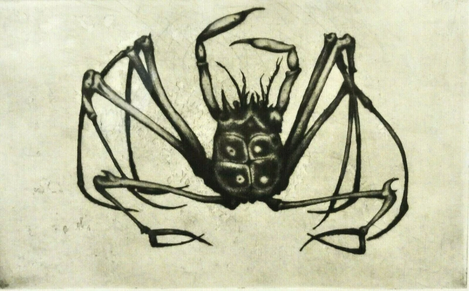 Georgius Derpapas (1937-2014) - 1A-Radierung 1960: - KRABBE -    -- rar / selten - Bild 2 von 4