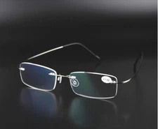 Flexible Reading glasses Memory Titanium Alloy Rimless for reader +1.0 to +3.5