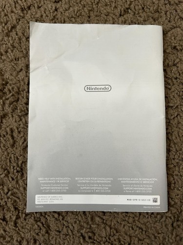 Nintendo 3DS XL Operations Manual Quick Start English Spanish French - Picture 2 of 2