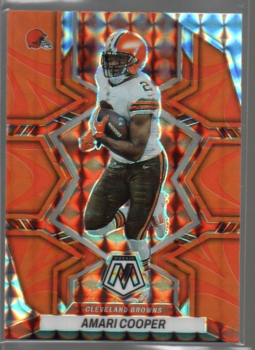 2022 Panini Mosaic Football AMARI COOPER Orange Reactive Prizm #207 Cleveland