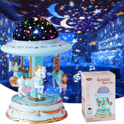 Carousel Toys for 2-9 Year Old Boys Girls Kids 7Colors Night Light Projector