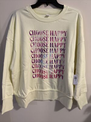 Old Navy Womens 2x Plus Yellow Pullover Fleece Sweater NWT