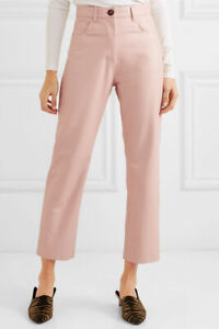 nanushka vegan pants leather croc leg effect straight womens medium