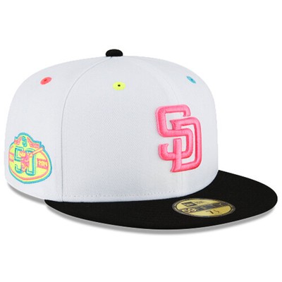 New Era San Diego Padres White Fitted Hat MLB 50th  display picture 1