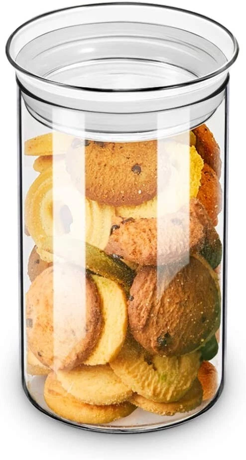 LUXE Airtight Borosilicate Glass Canister Jar with Glass Lid Kitchen Canister