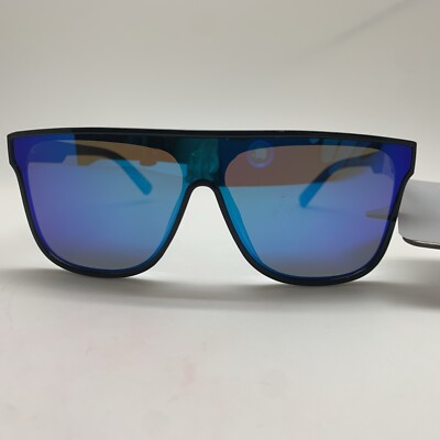 T135.2 WEST LOOP 59495CAL004 Black With Blue mirror lens Shield Sunglasses