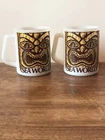 Vintage Federal Milk Glass Sea World Tiki Mugs Coffee Tea