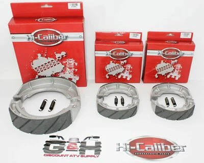 WATER GROOVED FRONT REAR BRAKE SHOES +SPRINGS 89-04 Suzuki LT LTF 160 Quadrunner - Image 1 of 3