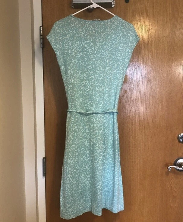 Vintage 1970s Diane Von Furstenberg Stretch Belted Shift Dress Keyhole Neck Sz S - Image 3 of 4