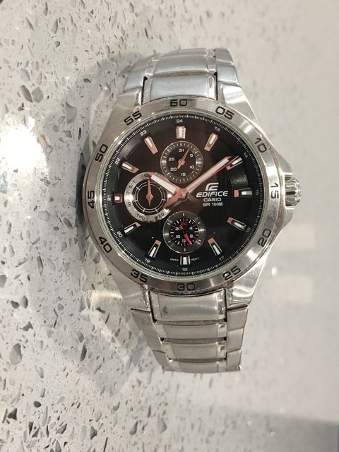 Casio Edifice Chronograph Ef-503 2328 Stainless Steel Mens Watch WR 100m for sale online | eBay