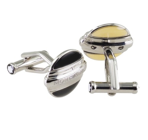 Boutons De Manchette Façonnable En Acier Laqué Bordeaux - Modèle F - Occasion élégante