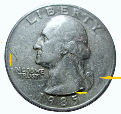 US VINTAGE WASHINGTON 1985 QUARTER-NO MINT MARK- UNIQUE ERROR | eBay